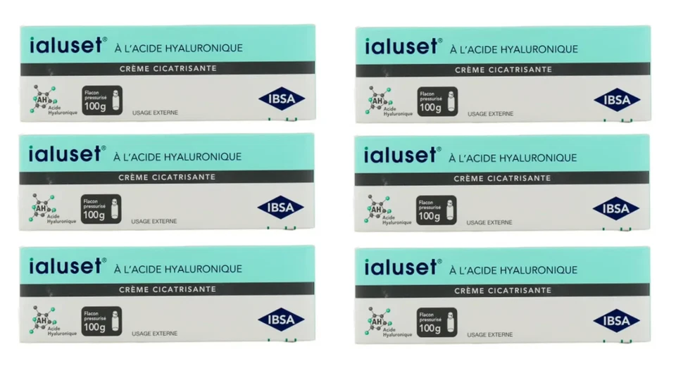 NEW Ialuset Hyaluronic Acid Cream 100% Pure Undiluted 3.3 Oz pack o 6