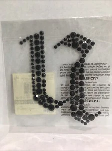 Halloween Black Rhinestone Bling Sticker “U”Recollections 6” X 4” New - Picture 1 of 2