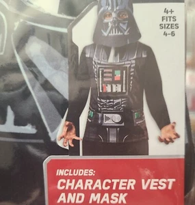 Set top costume Star Wars Darth Vader 4+ adatti taglia 4-6 bambini nuovo - Foto 1 di 3