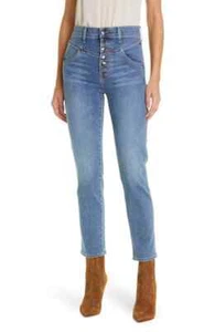 Veronica Beard Ryleigh High Waist Slim Straight Leg Jeans Durango Size 29 - Picture 1 of 2