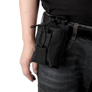 Nylon Waterproof Tactic Military Two Way Radio Case Double Protective Cove VA - Zdjęcie 1 z 11