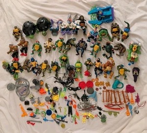 ENORME LOTE DE VEHÍCULOS ACCESORIOS FIGURA TORTUGAS NINJA MUTANTES ADOLESCENTES VINTAGE - Imagen 1 de 14