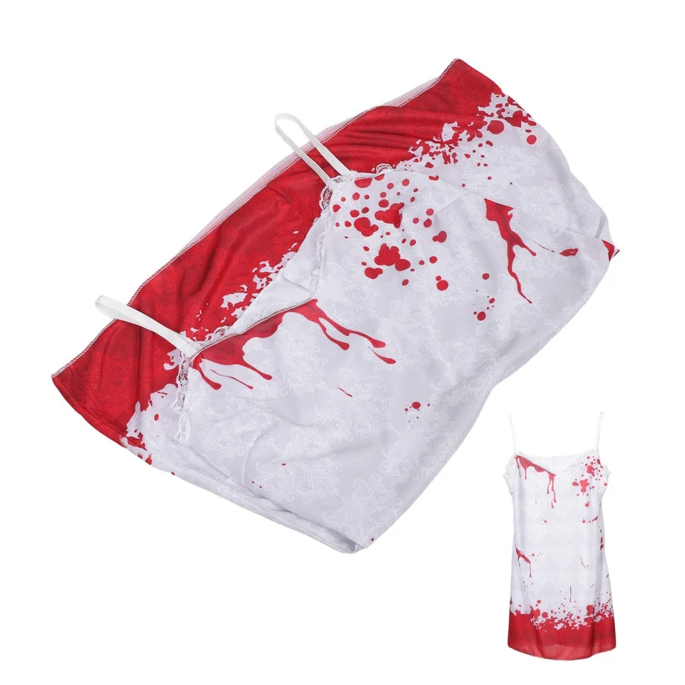  Costume Sposa Morta Donna Halloween Costumi Vestito Demone per Bambina - Immagine 1 di 4