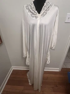 Camisón Shadowline vintage de nailon con encaje liso talla grande LEER - Imagen 1 de 7