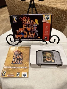 Conker's Bad Fur Day - Nintendo 64 (N64) Replica Box W/ Manual! Works! Authentic - Picture 1 of 12