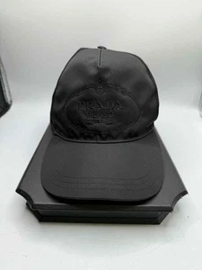 Prada Nylon Unisex Black Baseball Cap Size Medium SPB-TS 350958 - Picture 1 of 6