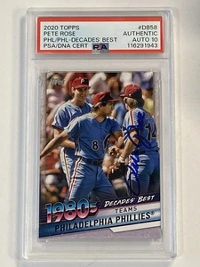 2020 Topps Pete Rose Phillies Decade's Best Auto Autograph PSA DNA 10 Auto - Picture 1 of 2