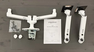 Ergotron LX Dual Side-by-Side Arm (white) with 2-Piece Clamp - Photo 1/4