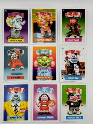 Horrorible Kids Spookala Complete 9 Card Set + Wrapper 2025 Mark Pingitore - Image 1 of 4
