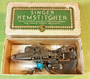 Rare Vintage Singer Hemstitcher and Picot Edger 121387 with Plate 121388 sewing - Picture 1 of 15