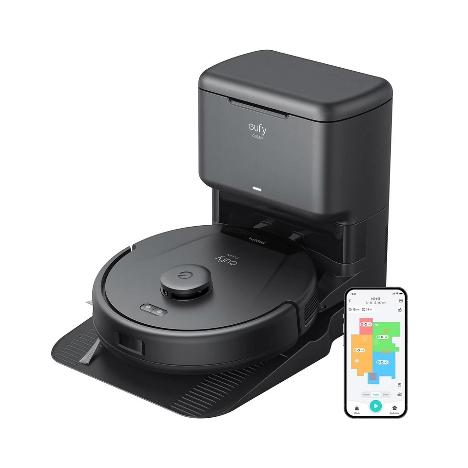 eufy L60 SES Robot Vacuum w/ Self-Empty and Charging Station | Black T2277