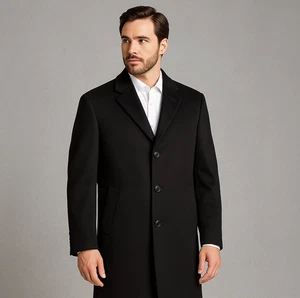 Jos A Bank Coat Mens 42R Cashmere Overcoat Old Money Quiet Luxury Preppy Office - Picture 1 of 16
