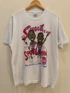 Vintage Detroit Pistons Swat Team Worm Rodman Sprider Salley Shirt Salem XL - Picture 1 of 5