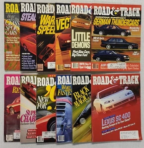 Road And Track Magazine 1991 Full Year Lot Set Of 12 Very Good+ Condition - Bild 1 von 17