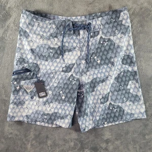 Columbia PFG Boardshorts Mens 36 Blue Fish Scales Bottle Opener - Picture 1 of 8