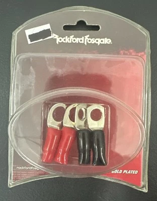 Rockford Fosgate CPPSRT8-2P  8 Gauge ring terminals 2 black 2 red - Image 1 of 4