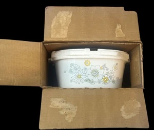 Corning Ware Floral Bouquet 3 Quart Casserole with lid A-3-4 In Original Box NOS - Picture 1 of 11