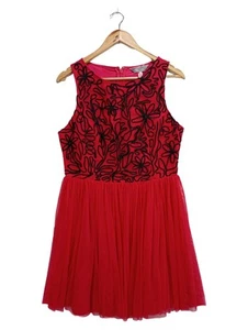 Lipsy London Cocktailkleid Rot Gr. 36/S A-Linie Blumen Spitze Elegant - Bild 1 von 4