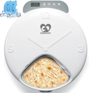 Automatic Pet/Cat Feeder 6-Meal Model F13-L W/ Ice Packs Wet Food - Casfuy - Picture 1 of 4
