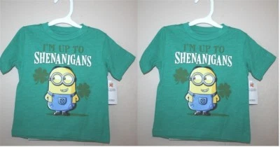 Camiseta 2 I Am Upto Shenanigans 12M Niños Minion Hecha Despicable Me Niños Camiseta  Foto 1 de 4