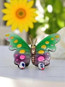 New Old Stock circa 1960s-70s Hand Painted Butterfly Scatter Pin. E468 - Picture 1 of 6