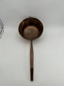 Antique Vintage Large Heavy Copper Brass Stainer Spoon 24” - Picture 1 of 10
