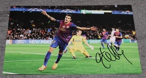 Foto autógrafa firmada personalmente a mano de Cristian Tello 12x8 - Regalo Barcelona - Imagen 1 de 2
