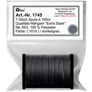 1 Spule 100 m Nähgarn extra stark dunkelgrau, Ne 16/3, 100% Polyester, 1745 - Bild 1 von 2