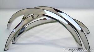 FENDER TRIM FOR PLYMOUTH SUNDANCE 4DR 87-94 Mirror Polished Stainless Steel