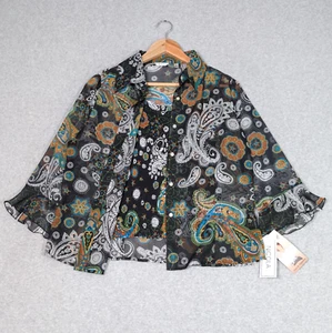 Camiseta sin mangas y blusa transparentes Nicola de 2 piezas para mujer talla mediana Pailsey NUEVO - Imagen 1 de 9