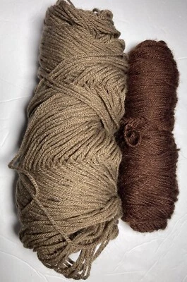 HILO ACRÍLICO SIN MARCA. Lote de 2. MARRÓN oz. Combino envío.Leer detalle Foto 1 de 2