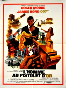 JAMES BOND 007 Roger Moore THE MAN WITH THE GOLDEN GUN 1974FRENCH POSTER Oiginal - Picture 1 of 1