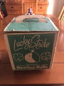Vintage Lucky Strike Bowling Ball Box Only 1950-60’s Antique Polyester Balls - Picture 1 of 6