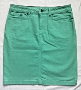 Falda LL Bean Verde Talla 8 Denim - Imagen 1 de 3