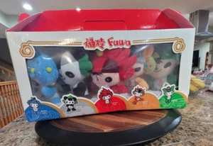 2008 Beijing China Olympics Full Set Plush 9” Mascots In Original Box Fuwa Rare - Picture 1 of 7