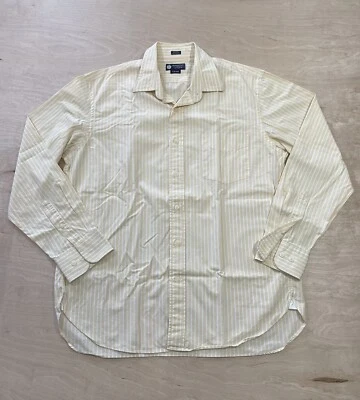 J Crew Shirt Mens Large Yellow Striped Long Sleeve Button Up Casual - Image 1 of 4