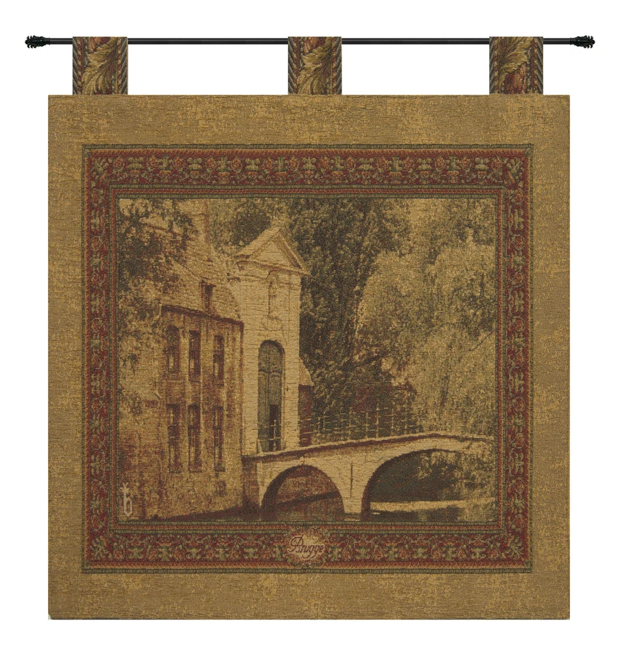 Brugge Belgian Tapestry | Jacquard Woven European Wall Hanging with Loops - Image 1 of 4