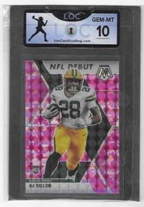 Panini Mosaic Pink Reactive RC 2020 AJ Dillon Loc 10 gema como nuevo - Imagen 1 de 3