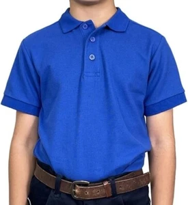 Access Unisex Short Sleeve School Uniform Pique Kids Polo Shirts - Picture 1 of 37