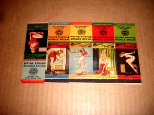 STANDARD OIL and GAS Service 1948 Pin-Up Matchbook Covers Wayne Stroup - Picture 1 of 3