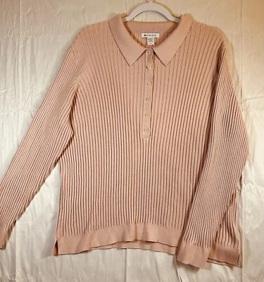 Suéter Top Athleta Orchid Rosa Sweet Bay Henley Talla 3X Foto 1 de 4