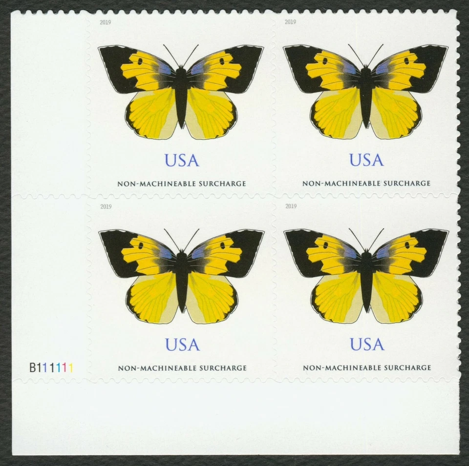 #5346 California Dogface Butterfly, Plate Block [LL] **ANY 5=FREE SHIPPING** - Image 1 of 1