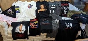 Vintage lot 17 TShirts Twain, Aguilera, Swift, Stones, Elton John, New Kids MORE - Picture 1 of 9