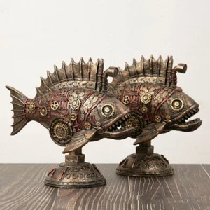 Retro Steampunk Style Black Whale Antique Copper Home Decor - Picture 1 of 5