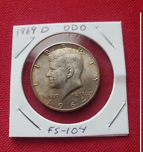 1964 D Kennedy mezzo dollaro DDO FS-104 tono scarso raddoppio bassa popolazione - Foto 1 di 8