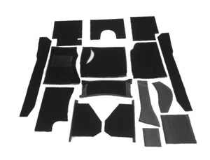 Kit de alfombras de terciopelo negro para Austin Healey 100-4 BN1 LHD 1953-1955 - Imagen 1 de 2