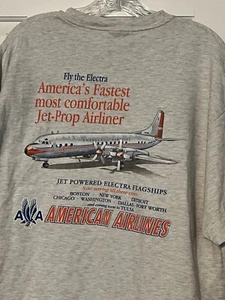 American Airlines Electra Flagship Herren XL Shirt Jet Prop Airliner Aviation Fly - Bild 1 von 13