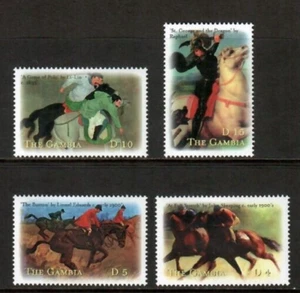 Gambia 2000 - Horses in Art Paintings - Set of 4 Stamps - Scott #2361-64 - MNH - Picture 1 of 1