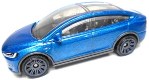 2021 MATCHBOX TESLA MODEL X BLUE 1:64 DIECAST 2 3/4" CAR - Picture 1 of 6