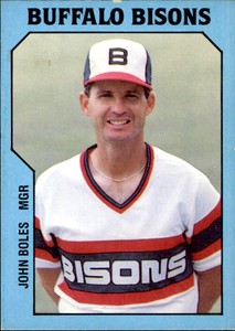 1985 Buffalo Bisons TCMA #1 John Boles Sarasota Manager Florida FL Baseball Card
